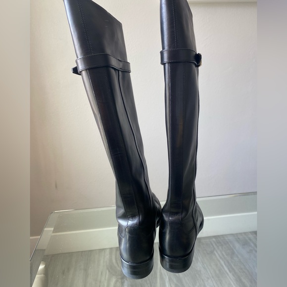 Gucci size 36.5 black leather riding boot - Picture 2 of 4